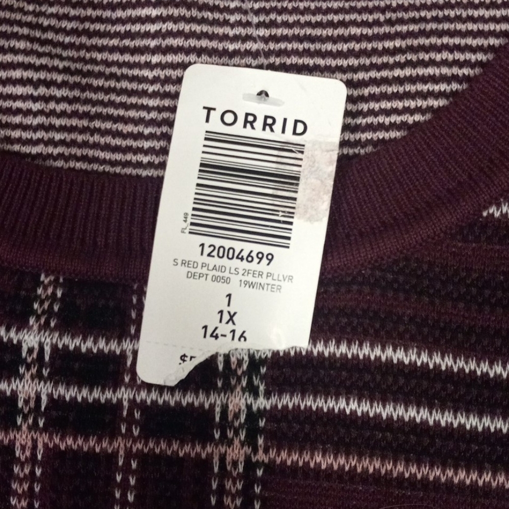 Torrid Pullover Crew Neck Burgundy Sweater - Picture 8 of 13
